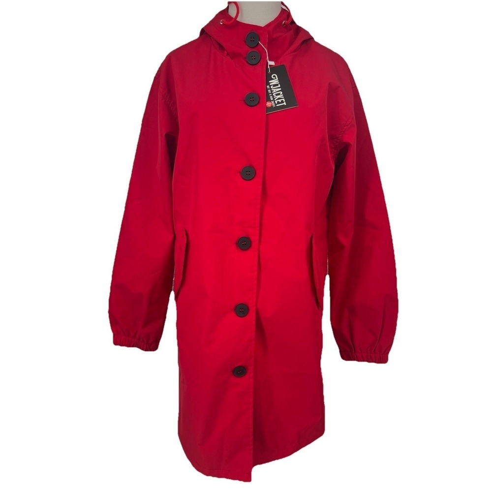 NEW W Jacket Rain Jacket Women's‎ M MEDIUM Red Italy Lightweight  - AC
